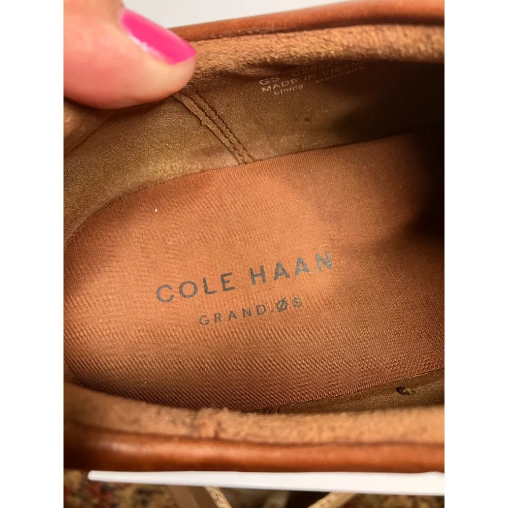 Cole Haan Grand.OS Oxfords Mens 12M Brown Good C26529 Leather Lace Up Shoes
